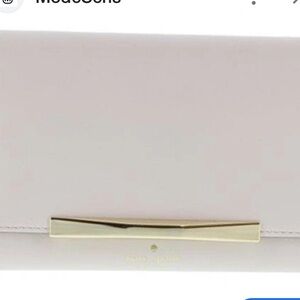 CAMDEN WAY CALLIE LEATHER TRIFOLD WALLET IN PEBBLE BEIGE